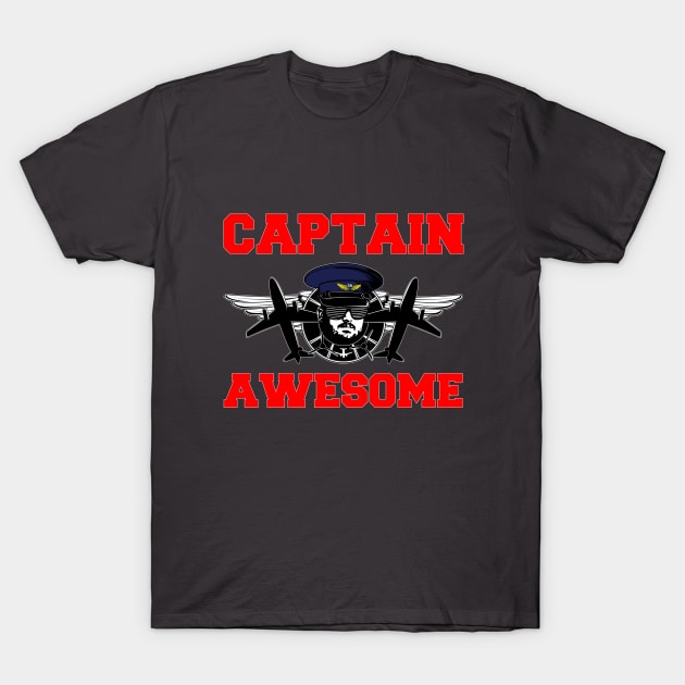 Captain Awesome T-Shirt by HeeHeeTees